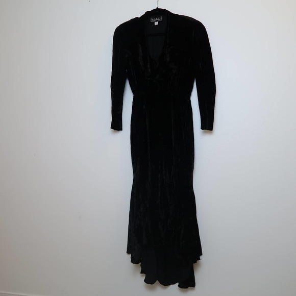 Nicole Miller Dresses & Skirts - Vintage 90s Nicole Miller black velvet midi dress